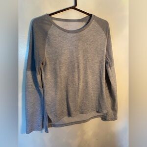 Gray Long Sleeve Raglan Top